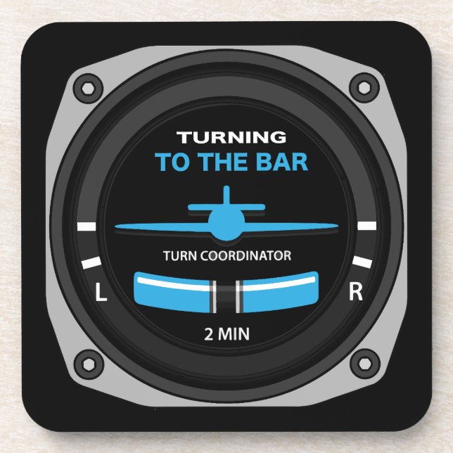 Pilot Aviation Geek Beverage Coaster (Front)