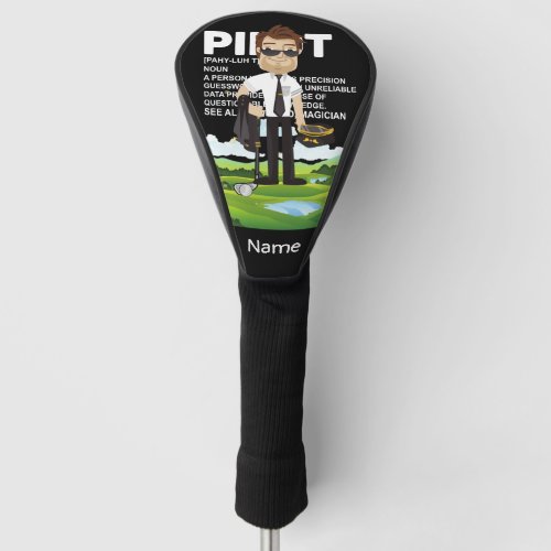 Pilot Aviation Industry Golfer at golf ball    Gol Golf Head Cover