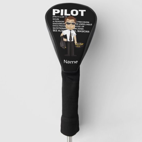 Pilot Aviation Industry Golfer at golf ball   Golf Golf Head Cover