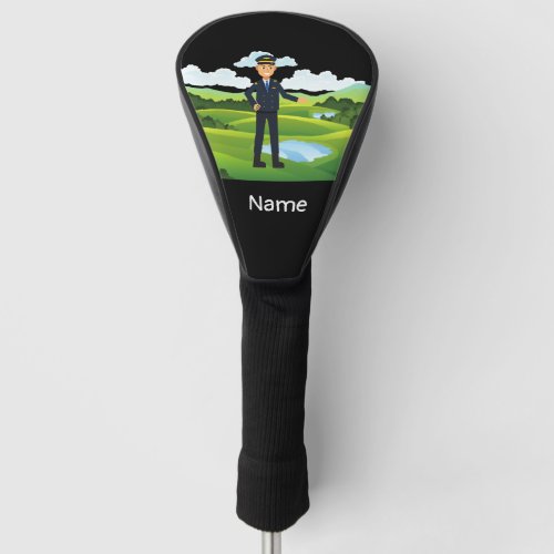 Pilot Aviation Industry Golfer at golf ball   Golf Head Cover