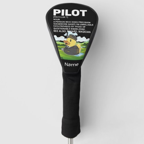 Pilot Aviation Industry Golfer at golf ball   Golf Head Cover