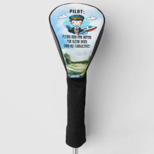 Pilot Aviation Industry Golfer at golf ball   Head Cover