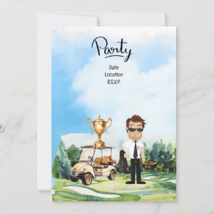 Pilot Aviation Industry Golfer  Invitation