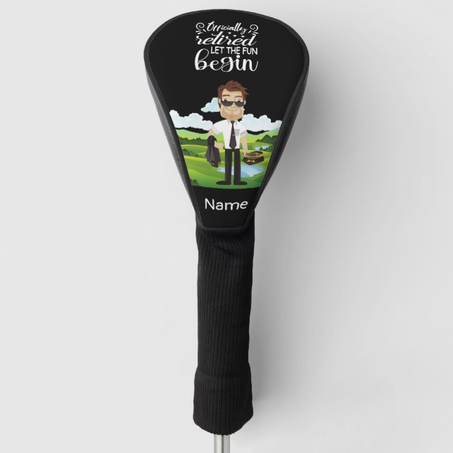 Pilot Aviation Industry Retirement Pilot Golfer  Golf Head Cover (Front)