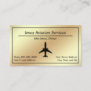 Pilot Aviation Service Jet Plane Business Card
