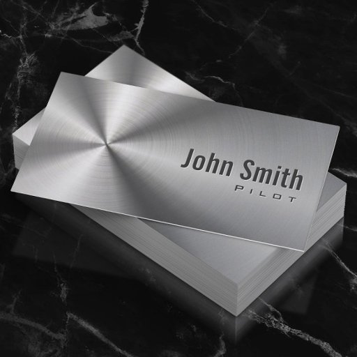 Customizable Stainless Steel Pilot/Aviator Business Card