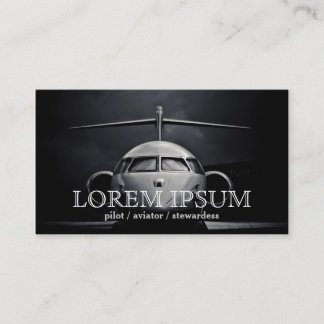 Pilot Aviator Stewardess Plane Sky Air Post Port Business Card