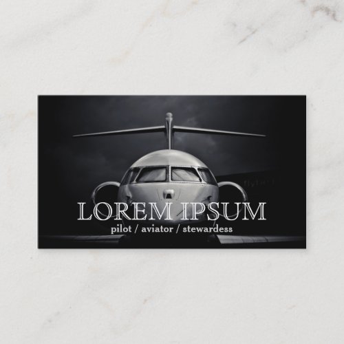 Pilot Aviator Stewardess Plane Sky Air Post Port Business Card