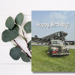 Pilot Birthday Vintage Airplane Military Funny Card