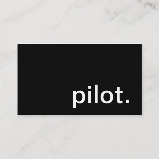 Customizable Pilot Business Card