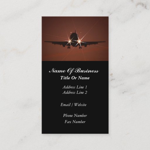 Customizable Pilot Business Card