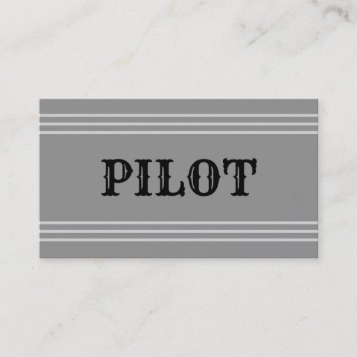 Customizable Pilot Business Card