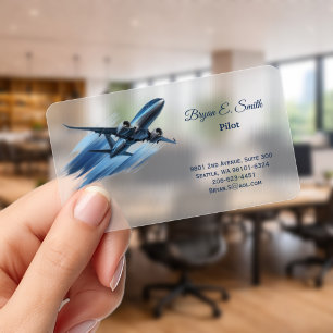 Pilot Business Card Frosted Plastic Clear Business Cards