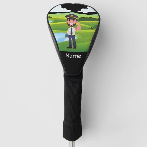 Pilot Captain in the golf course  Aviation Lovers  Golf Head Cover