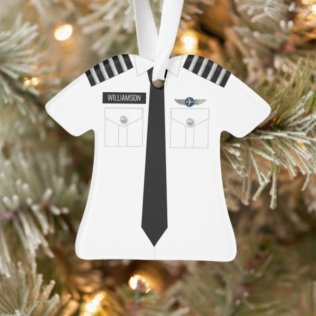Pilot Captain Silver Profession Ornament (Tree)