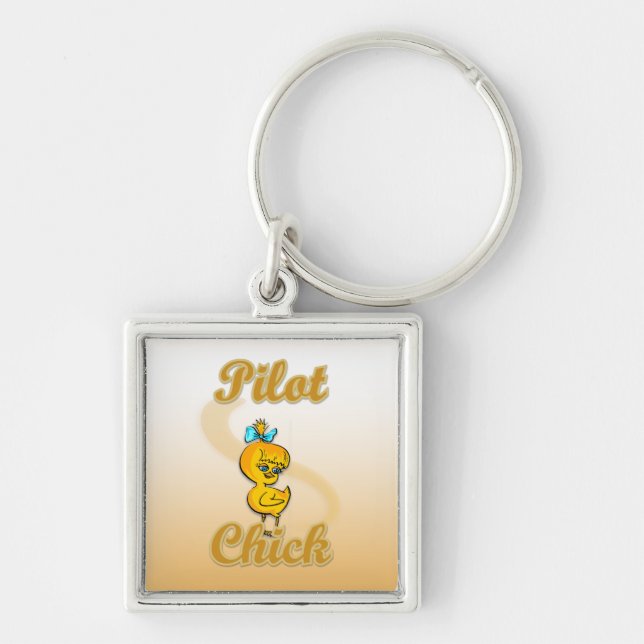 Pilot Chick Keychain (Front)