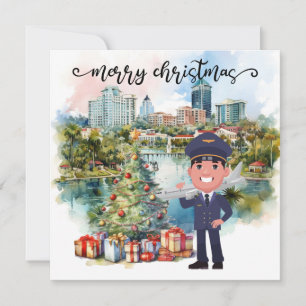 Pilot Christmas time in Florida Holiday Card