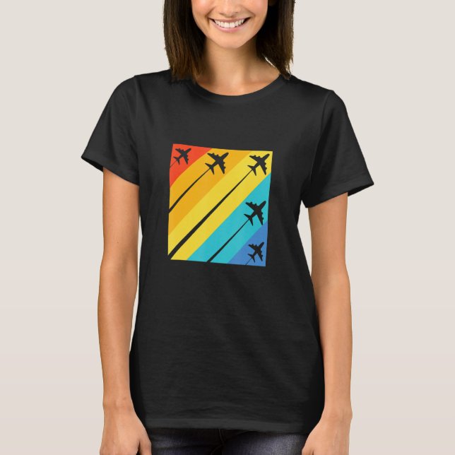 Pilot Commercial Passenger Airplanes Aeroplanes Ai T-Shirt (Front)