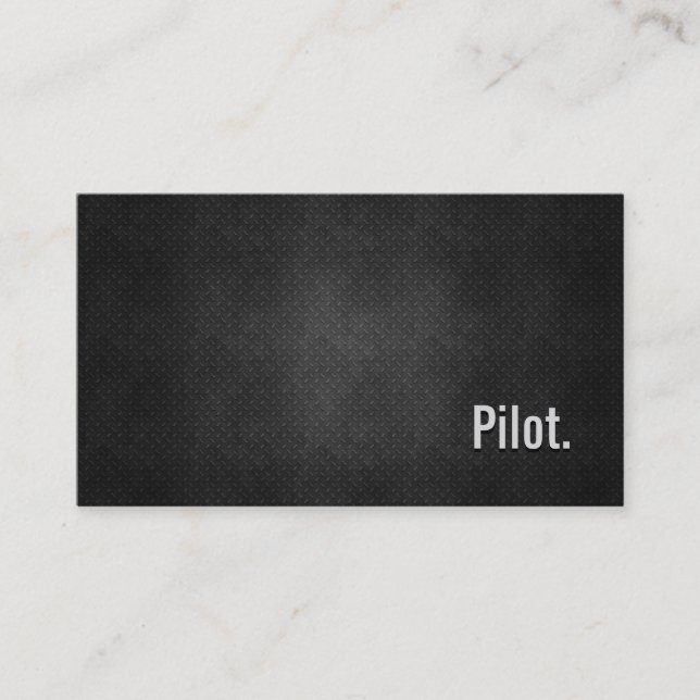 Pilot Cool Black Metal Simplicity Business Card (Front)