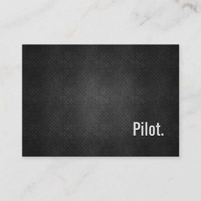 Pilot Cool Black Metal Simplicity Business Card (Front)