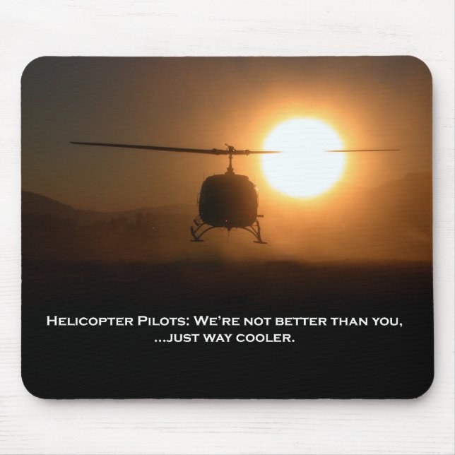 Pilot Cooler Helicopter Mouse Pad (Front)