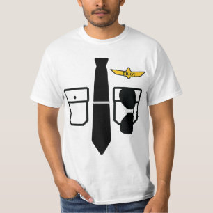 Pilot Costume Funny Halloween Airplane pilot T-Shirt