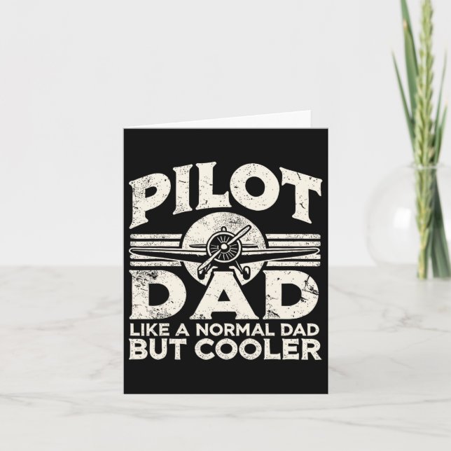 Pilot Dad Airplane  Card (Front)