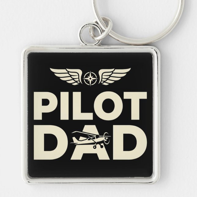 Pilot Dad Wings Keychain (Front)