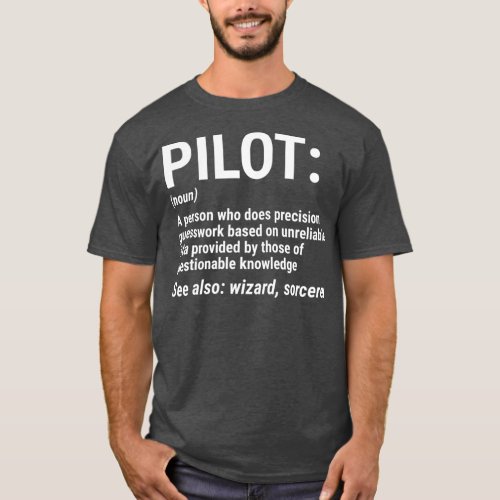 Pilot Definition  Funny Pilot Noun Aviation T_Shirt
