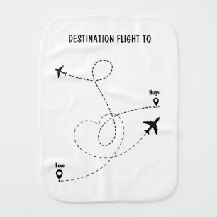 Pilot destination aviation baby burp cloth