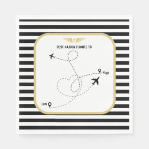 Pilot destination aviation napkins