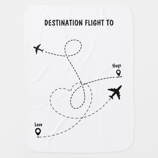 Pilot destination Baby aviation Blanket (Front)