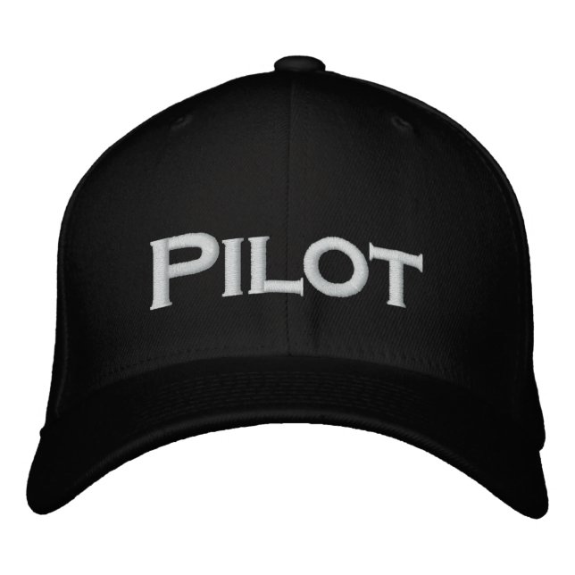 Pilot Embroidered Baseball Cap (Front)