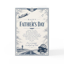 Pilot Father's Day Card for Dad Aviation Theme