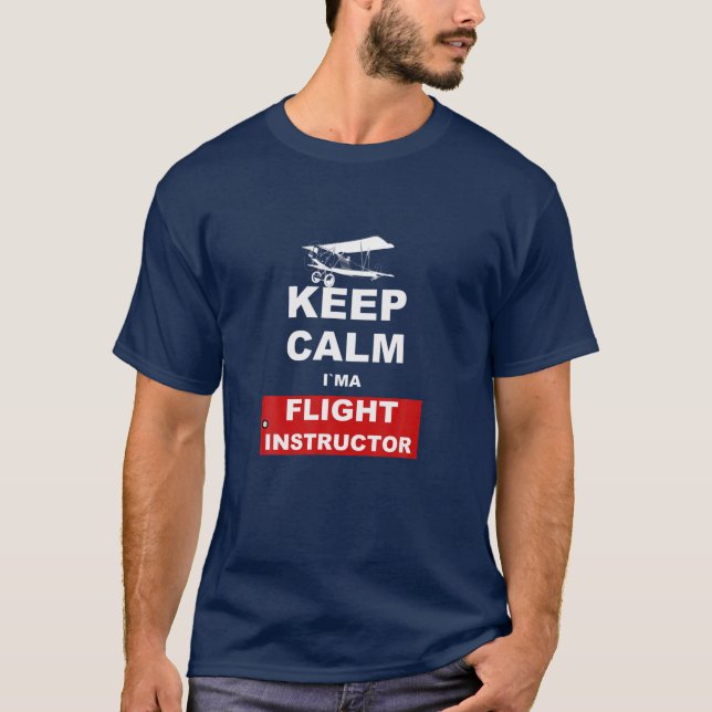 Pilot Flight Instructor, Aviation Plane T-Shirt (Front)
