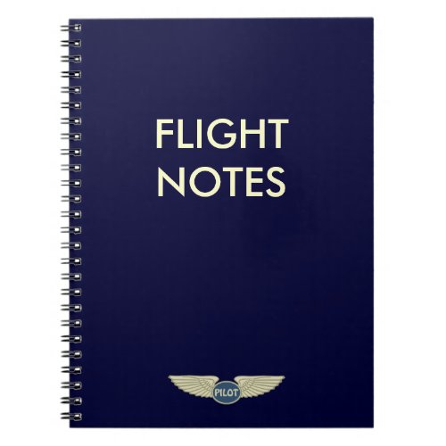 Pilot Flight Notes Notebook