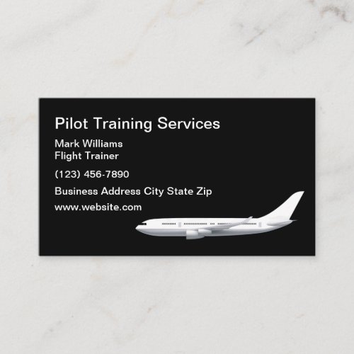 Pilot Flight Training School  Business Card