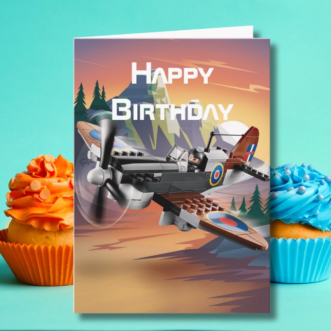 Pilot Flying Airplane, Cool Aviation Birthday Card (Creator Uploaded)