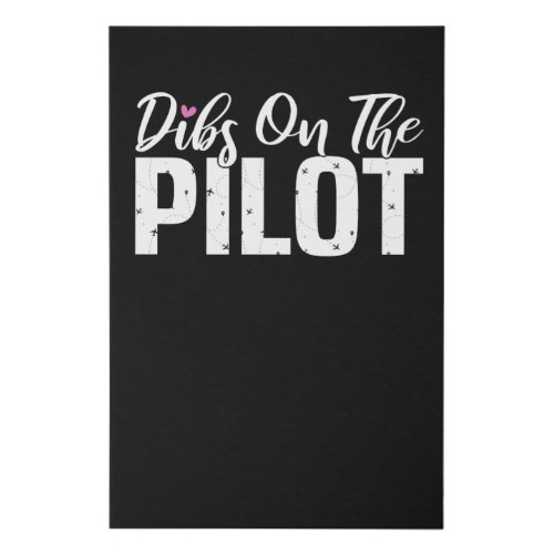 Pilot Flying Captain Airline Aviator Aviation Faux Canvas Print