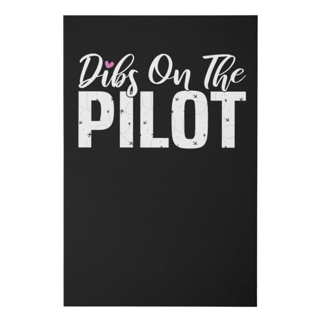 Pilot Flying Captain Airline Aviator Aviation Faux Canvas Print (Front)