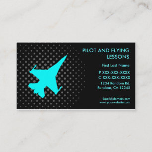 Pilot flying lessons custom business cards