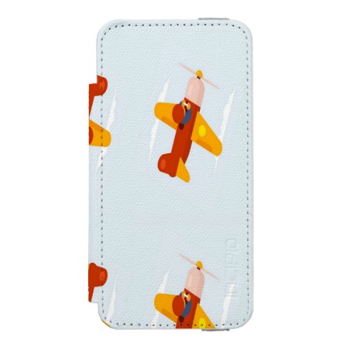 Pilot flying plane in the sky iPhone SE55s wallet case