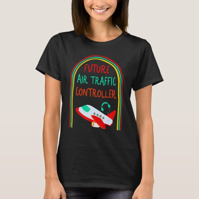 Pilot Future Air Traffic Controller Airplane Spott T-Shirt (Front)
