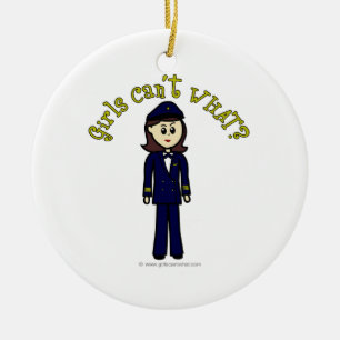 Pilot Girl Ceramic Ornament