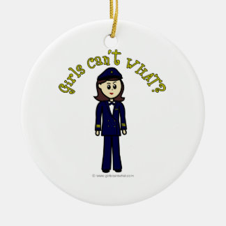 Pilot Girl Ceramic Ornament