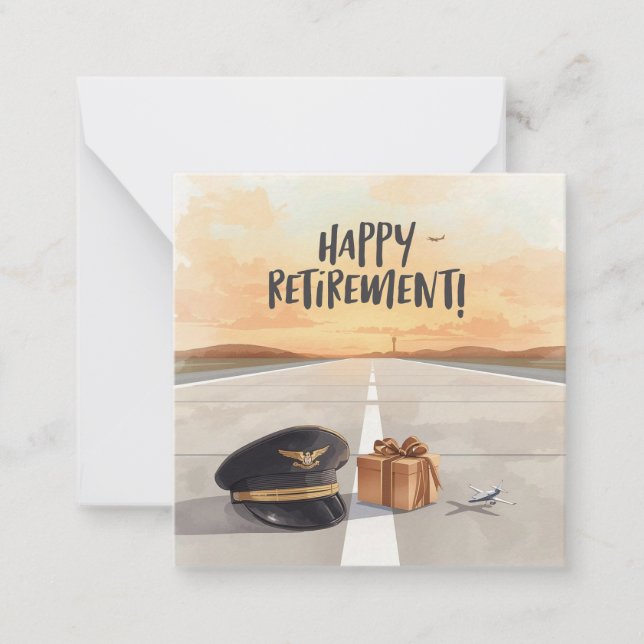 Pilot  Happy retirement Note Card (Front)