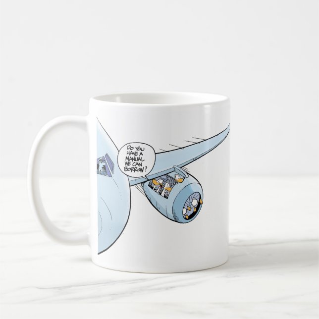 Pilot Humor Coffee Joke Mug (Left)