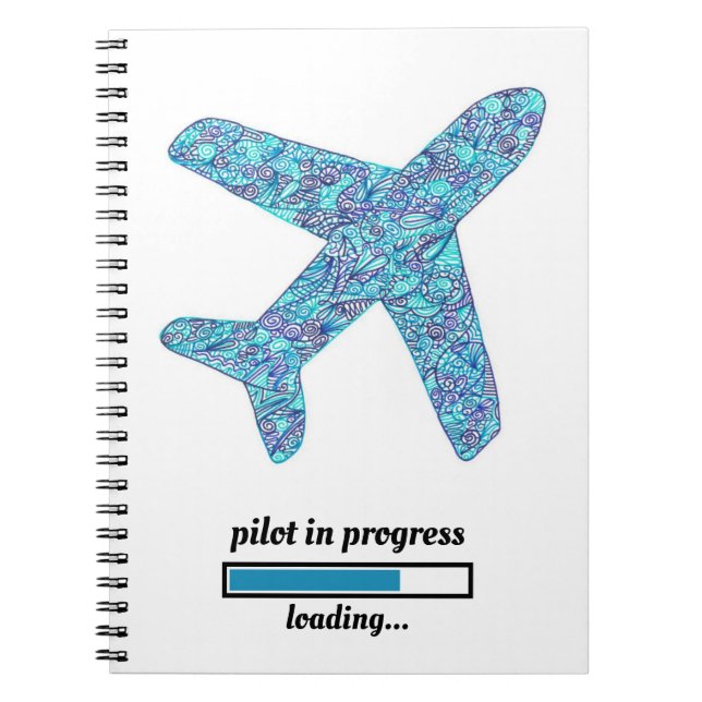 "Pilot In Progress" Airplane Notebook  (Front)