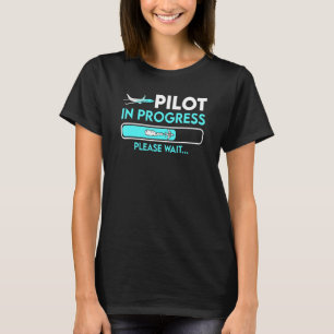 Pilot In Progress Future Pilot Toy Airplane T-Shirt