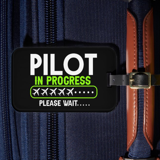 Pilot in Progress Loading Flight School Luggage Tag (Front Insitu 4)